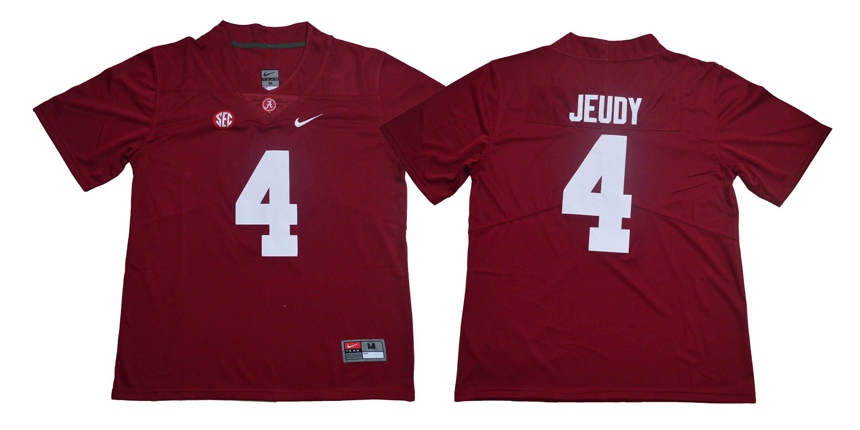 Men Alabama Crimson Tide #4 Jeudy Red Legendary Edition NCAA Jerseys->ncaa teams->NCAA Jersey